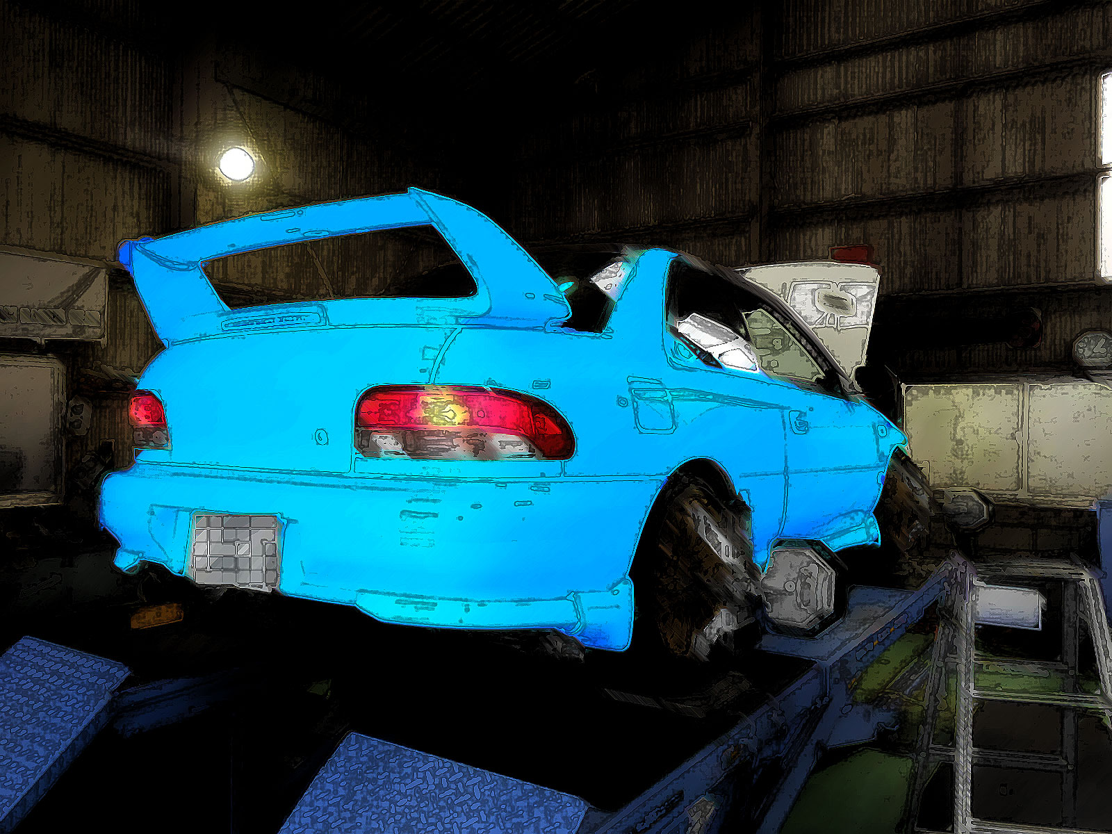 インプレッサ　GC-8　四輪アライメント