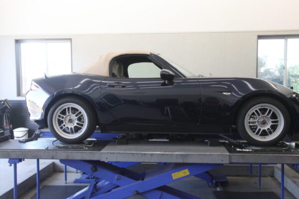 ロードスター ND5RC TEIN車高調車高調整と1G締めに四輪アライメント