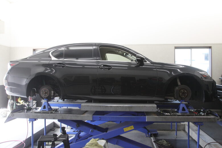 レクサス GS GRL12 1G締めと四輪アライメント