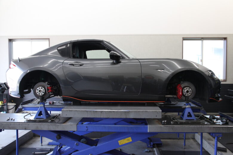 ロードスター NDERE 1G締めと四輪アライメント