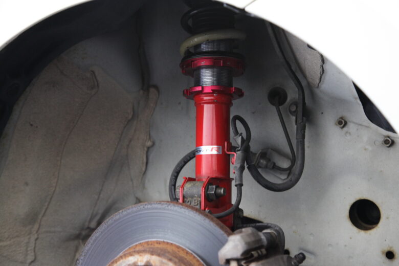 コペン L880K タナベ車高調取り付けと四輪アライメント