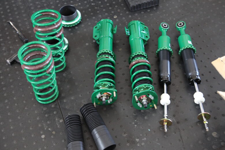 コペン LA400K 車高調取り付けとEDFC2取り付け 四輪アライメント