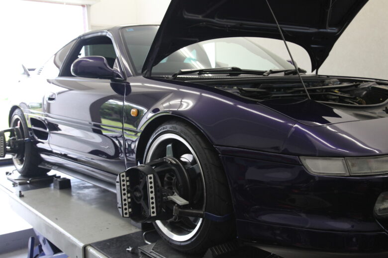 MR2 SW20 ラルグス車高調取り付けと四輪アライメント